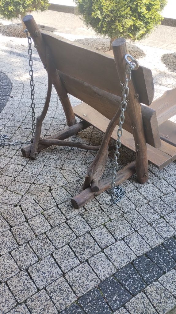 Piękna huśtawka dębowa