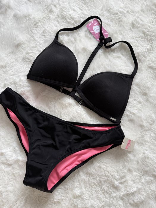 НОВИЙ ОРИГІНАЛ Купальник  push-up VICTORIA'S SECRET pink розмір S/ XS
