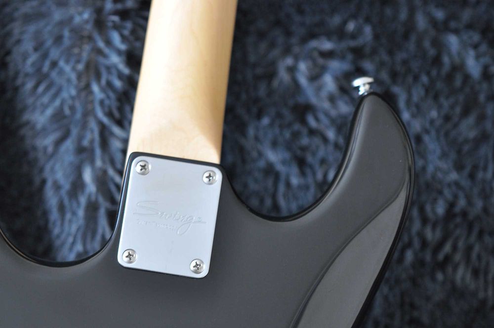 Gitara elektryczna SWING - stratocaster, czarna jak smoła :) Układ HSS