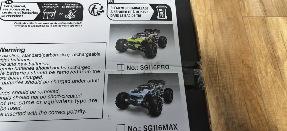 Model  zdalnie sterowany RC SG116 Pro 1:16 60km/h