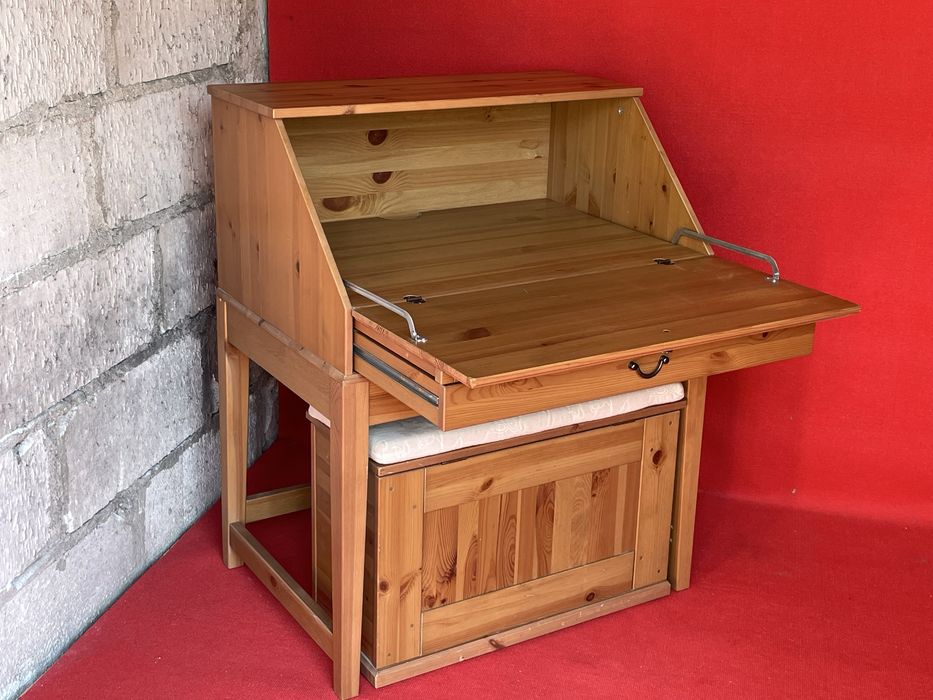 Sekretarzyk biurko IKEA Legsvik, lite drewno