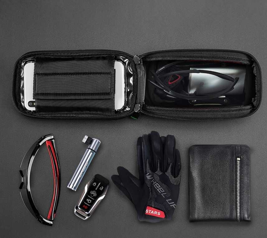Sakwa rowerowa z miejscem na telefon – dotykowy case + torba