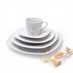 Serviço de mesa 30 peças em porcelana com Design Floral - NOVO