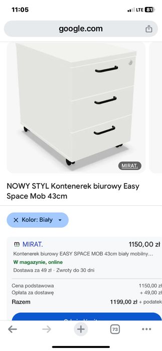 Szafka z szufladami firmy,, Nowy Styl