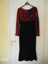 Suknia czerwono- czarna