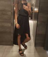 Шовкова чорна сукня міні маxi