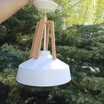 Lampa, żyrandol biało złoty