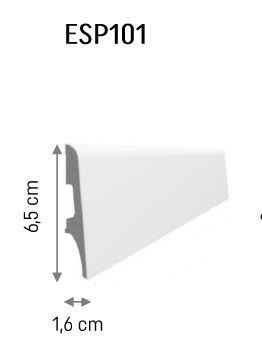 Listwa przypodłogowa Espumo 101 BIAŁA 6,5 cm ESP101