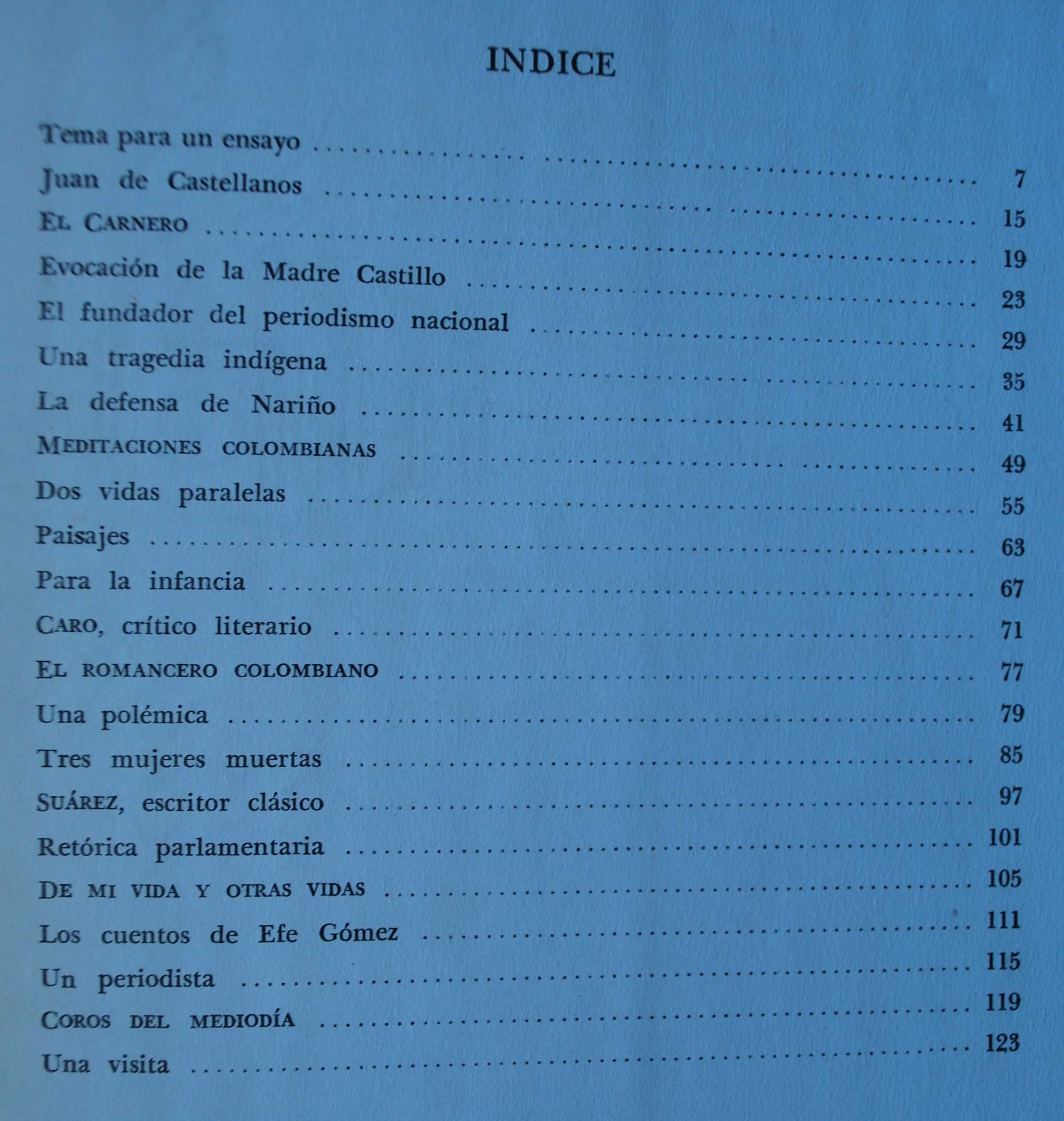 Tema Y Glosas de Carlos Arturo Caparroso - 1º Edição Ano 1962