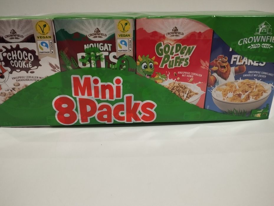 Płatki śniadaniowe 8 mini paczek 250 g w sumie