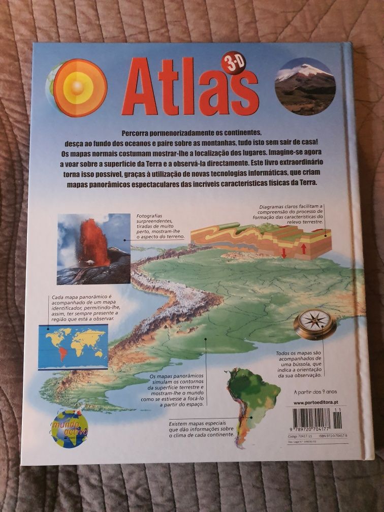 Livro Atlas 3d com mapas desdobráveis