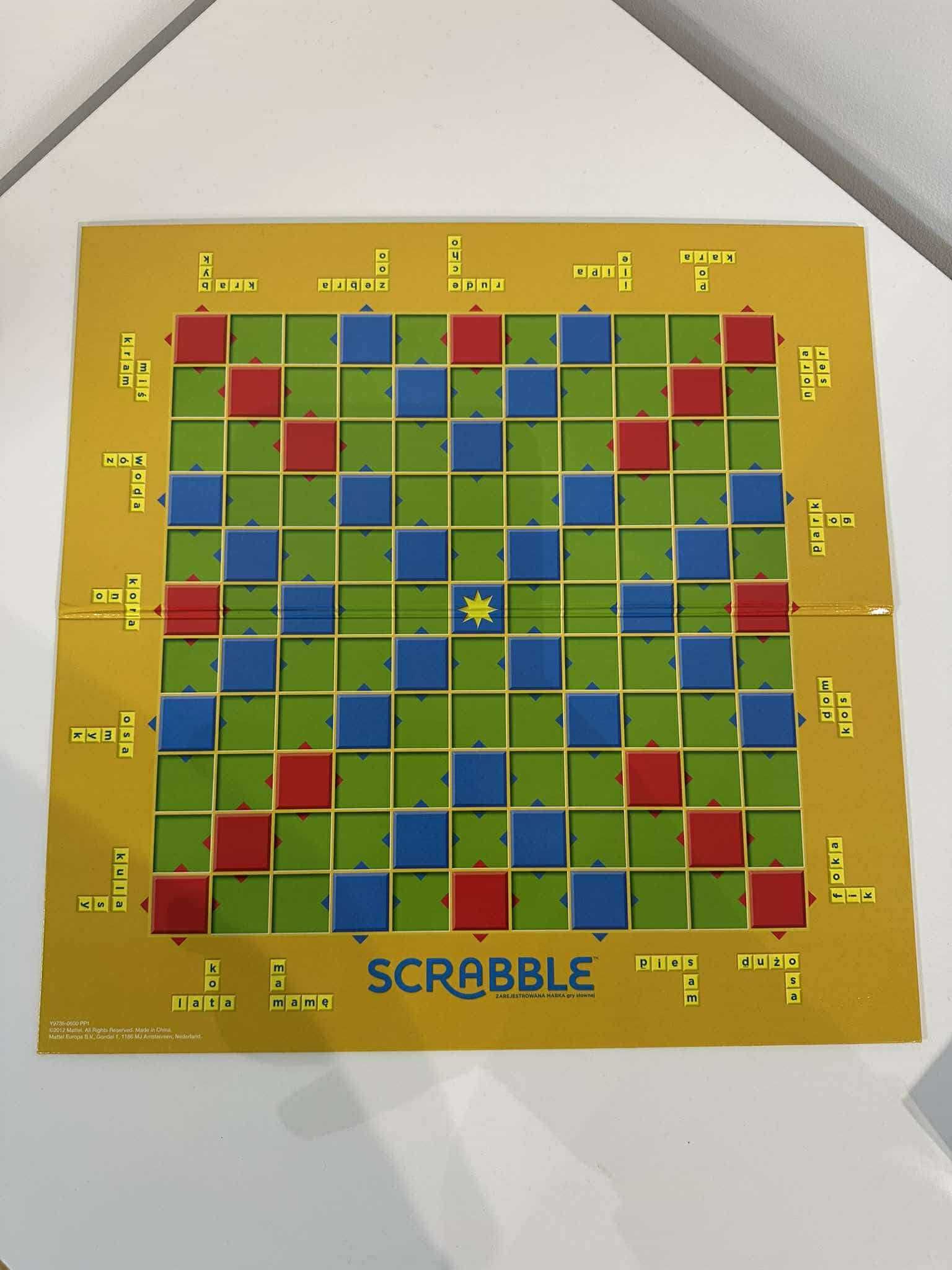 Scrabble junior mattel gra dla dzieci 6-10 lat bardzo dobry stan