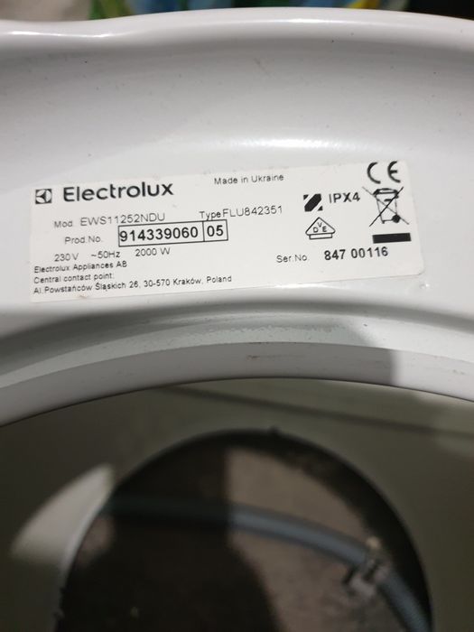 Części do pralki Electrolux EWS11252NDU
Pralka używana 4 lata 
Preferu