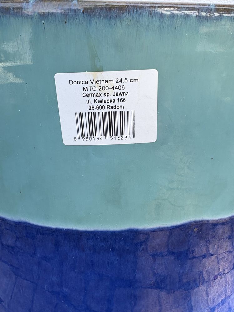 Donice szkliwione ceramiczne 3szt
