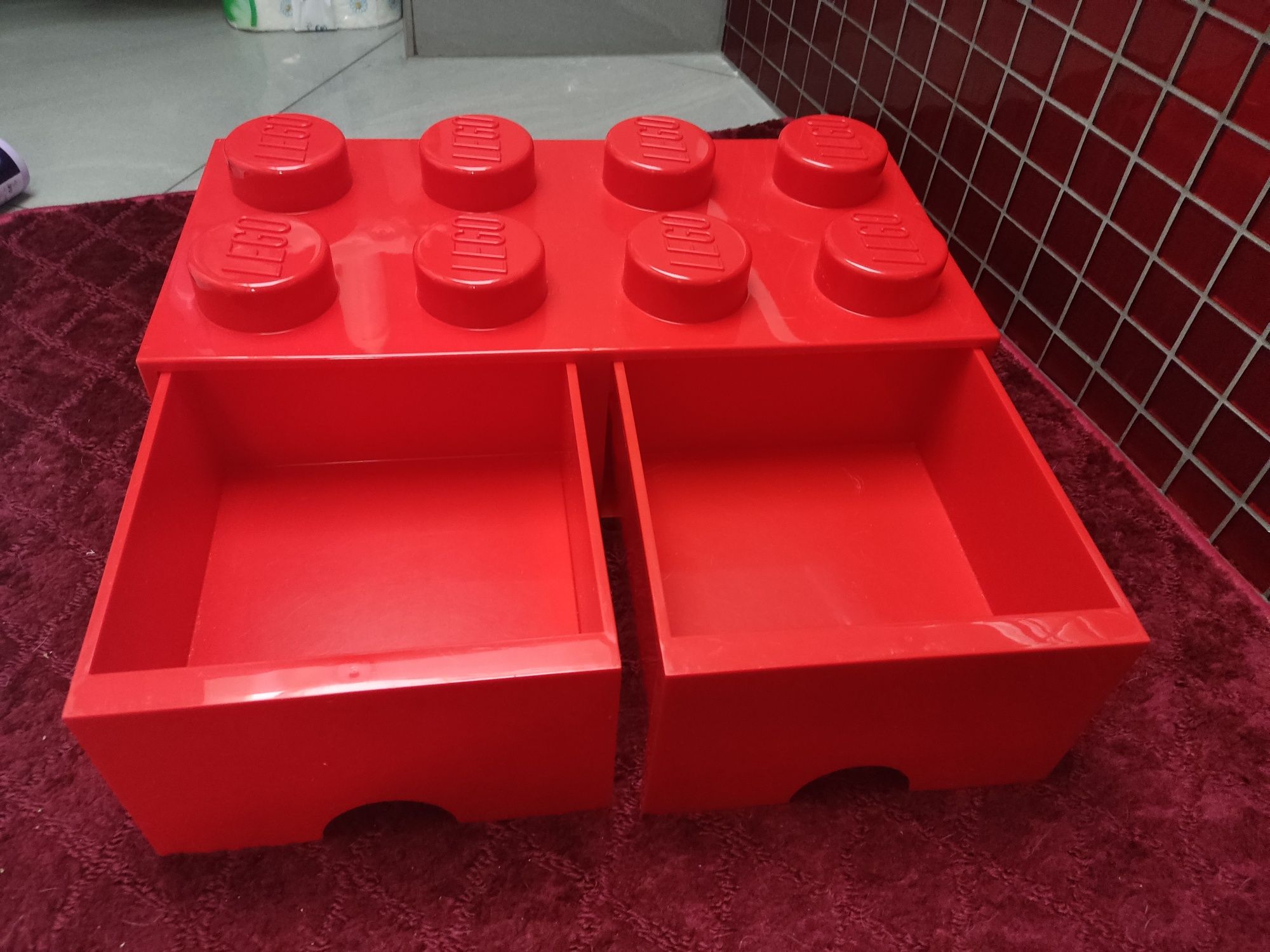 LEGO: 3 Pojemniki na klocki brick z szufladami: komplet