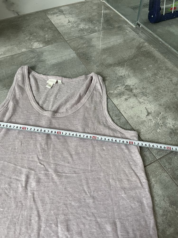 Bluzka na ramiączkach damska H&M roz XL 100% len