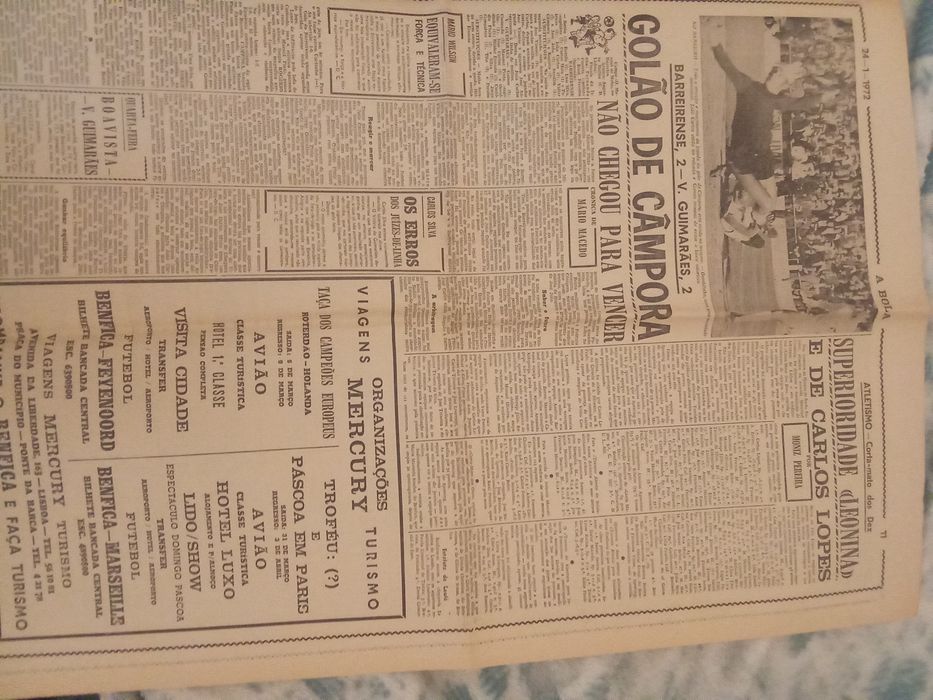 A Bola jornal 24 janeiro 1972