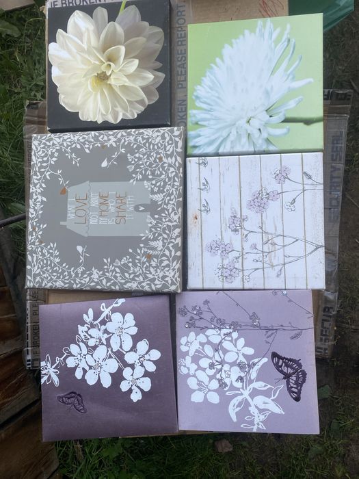 Obrazki wyszywane różne cena za wszystko kwiaty