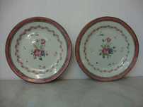 Par de Pratos em Porcelana Companhia das Índias