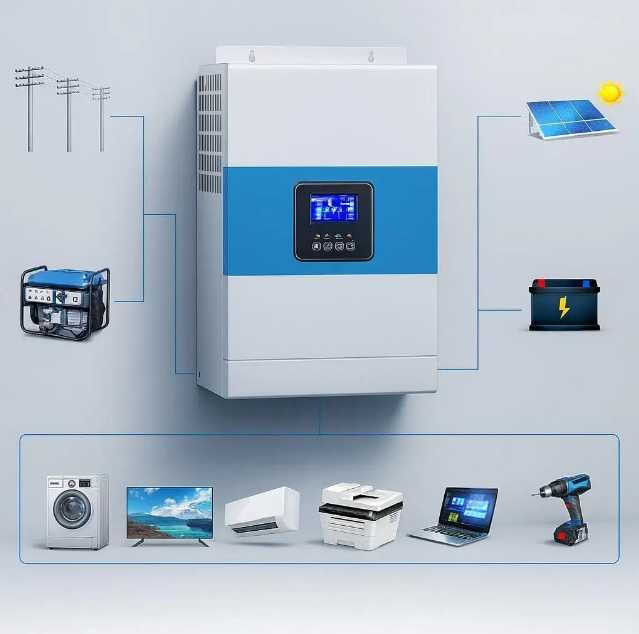 инвертор 6.5кВт + аккумулятор 5760 кВт/ч комплект резервное питание
