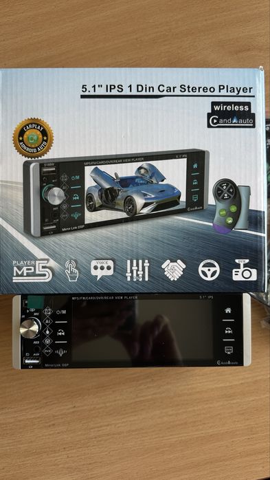 Автомобільна стереосистема 5.1 IPS 1 Din Car Stereo Player