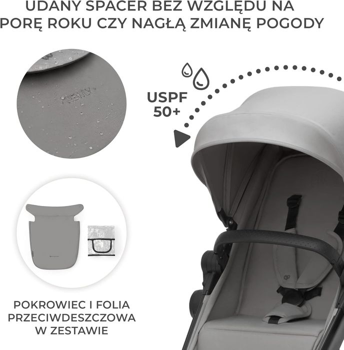 Wózek Wielofunkcyjny 3W1 Kinderkraft Newly Szary