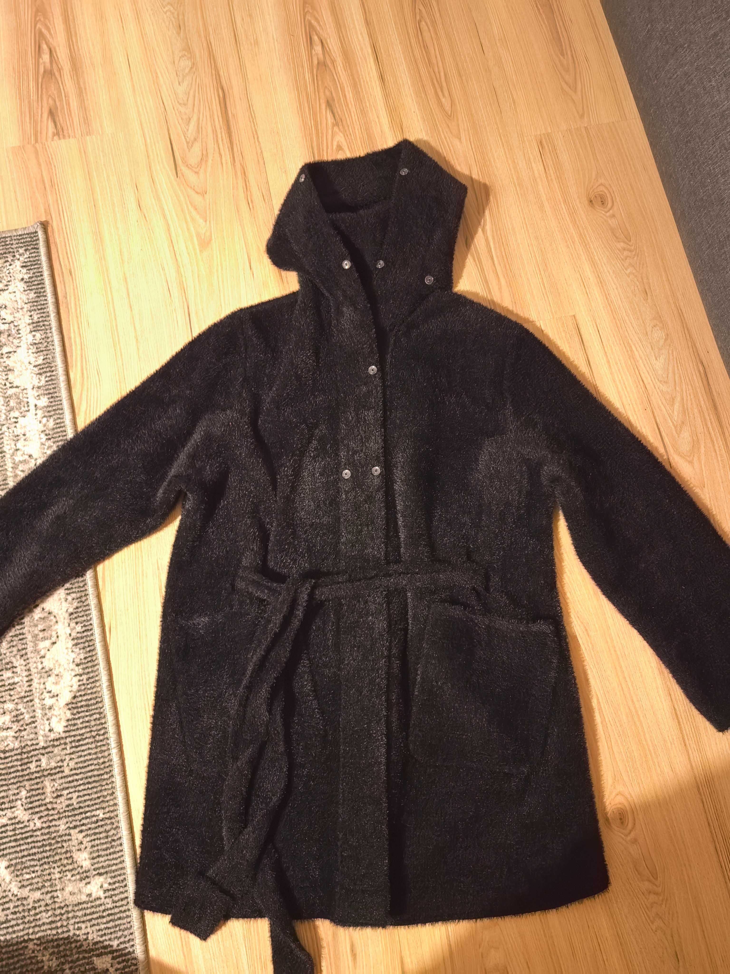 sweter płaszcz oversize alpaka