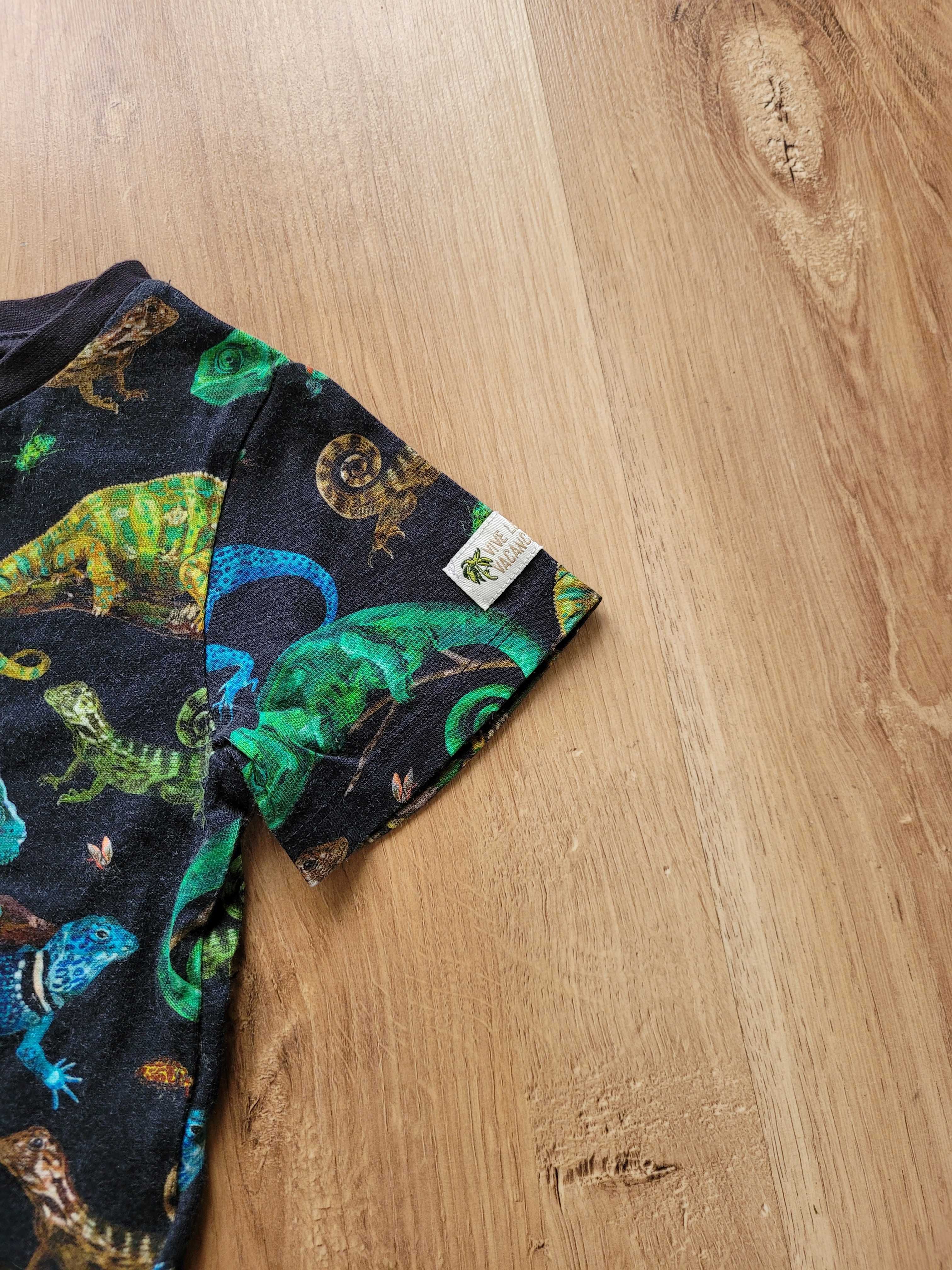 T-shirt H&M 92 18-24 niemowlęcy chłopięcy wzór bawełna lato