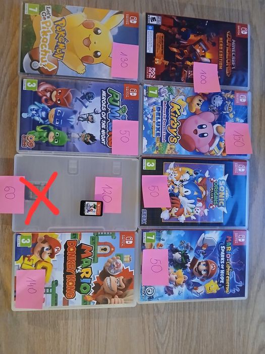 Gry Nintendo Switch - Mario, Pokemon, Sonic, Minecraft, Kirby's,