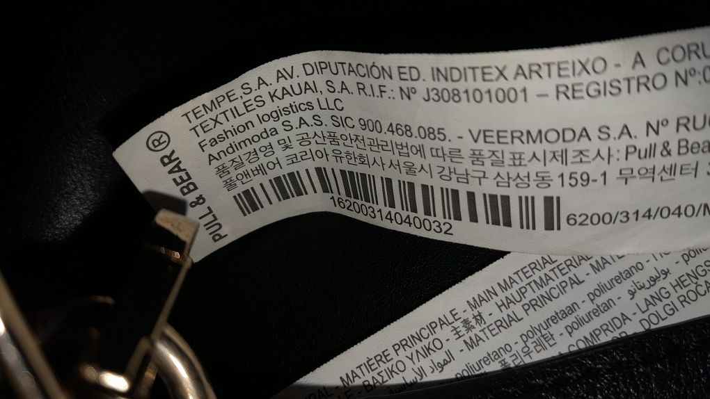 Mala Pull&Bear preta 2 alças + 1 à tiracolo