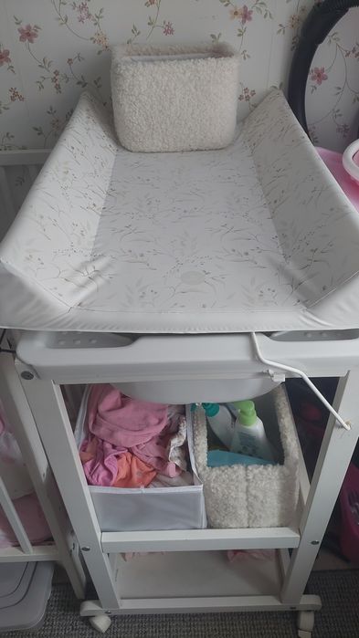 3w1 Drewniany przewijak z wanienką