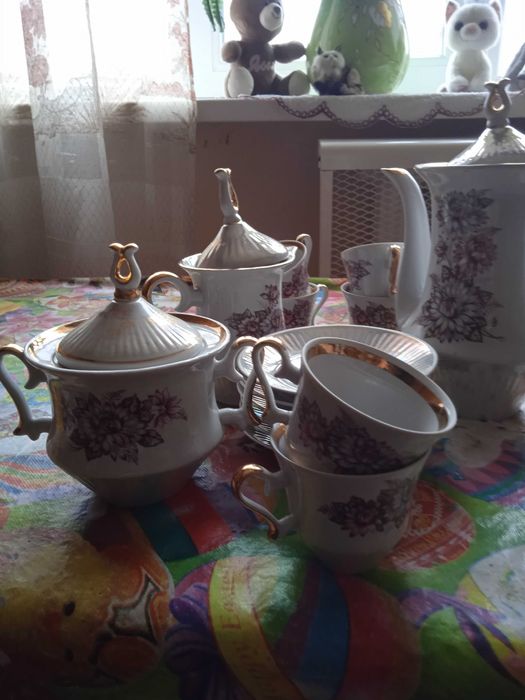 Кофейный сервиз,фарфор,6 персон.