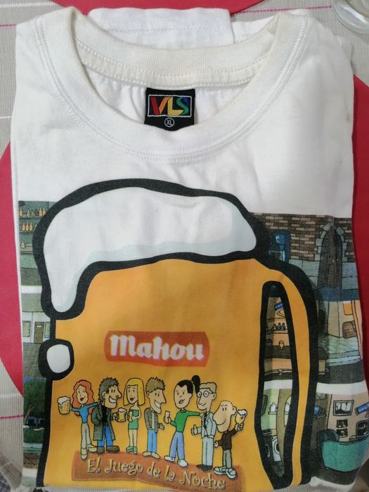 4 T-Shirts + 1 Pólo pub. Cerveja Mahou, Estrela Damm, Kaiser