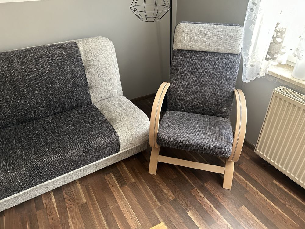 Zestaw wypoczynkowy kanpa + dwa fotele