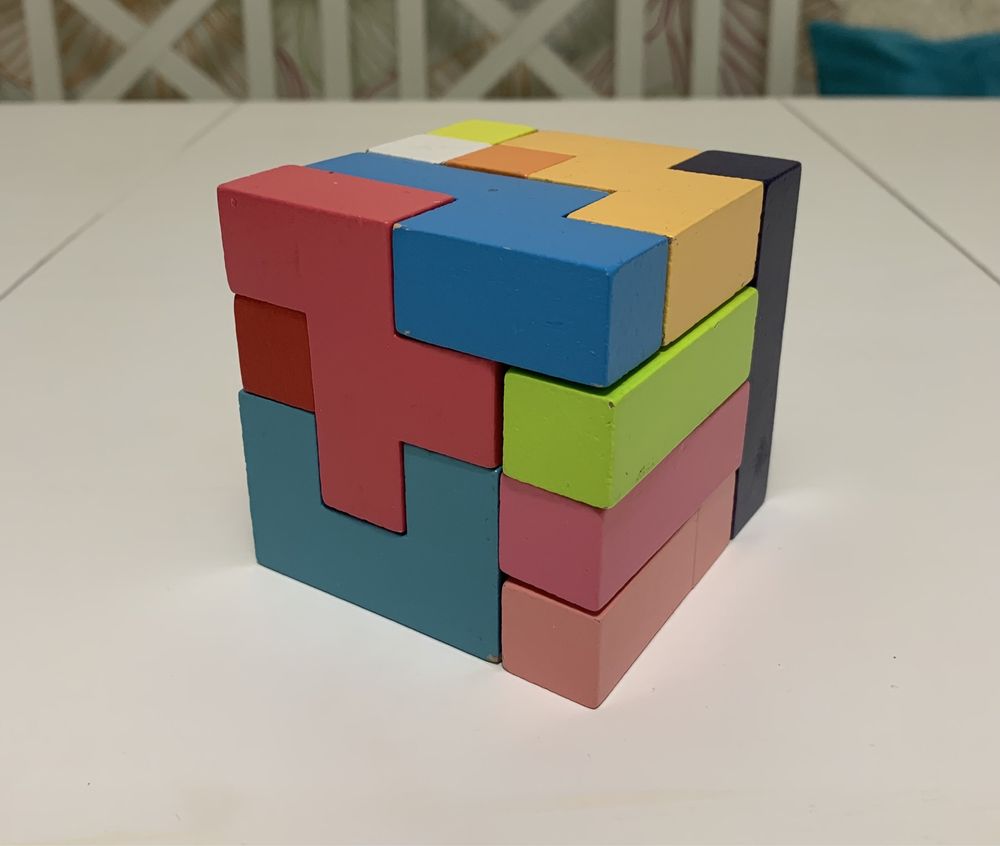 3D пазл (разноцветный) для детей от 3х лет