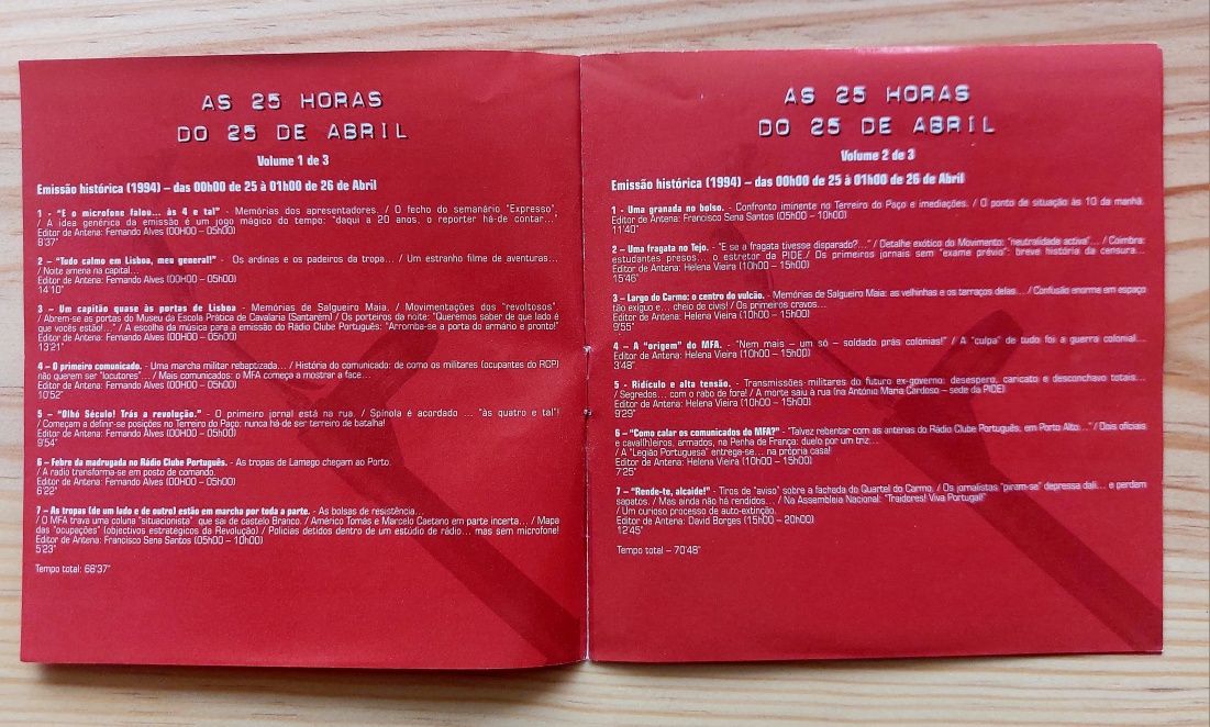 25 Abril 6 CDs documento histórico