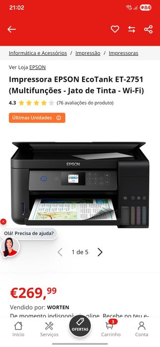 Impressora EPSON EcoTank ET-2751
