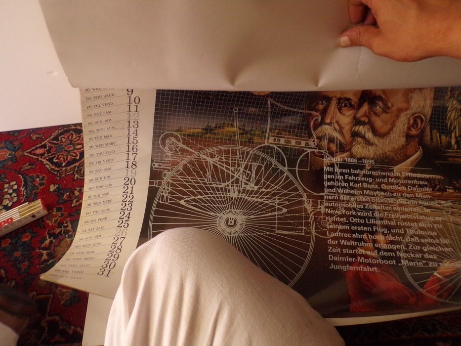 Raro Calendário da Mercedes do ano 1986