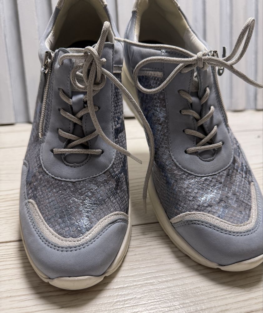 Wygodne lekkie komfortowe sneakersy marki Waldläufer tęgość H -Skóra