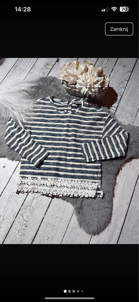 Bluza z koronką 146 cm