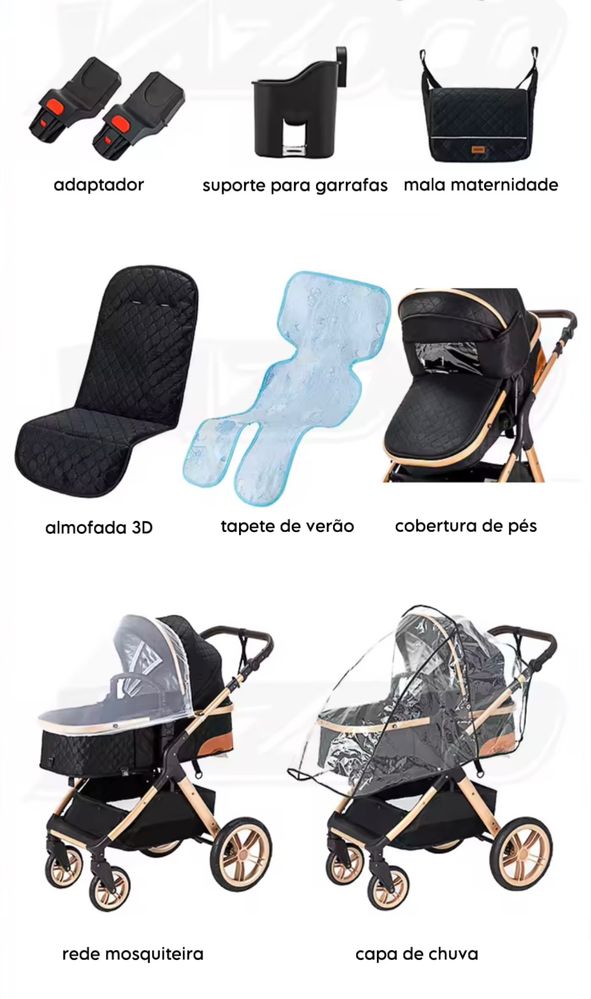 ** CARRINHO DE BEBÉ TRIO *** Multifuncional 3 em 1 *** NOVOS ***