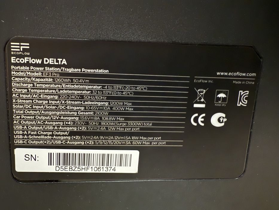 Продам Ecoflow Delta EF3 Pro