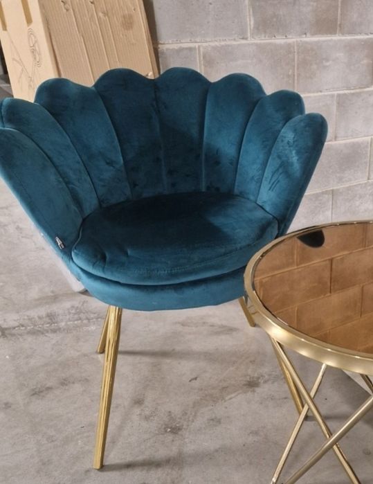 Fotel muszelka butelkowa zieleń