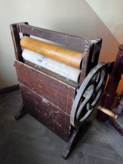 Magiel drewniany antyk reczny zabytkowy Ostróda