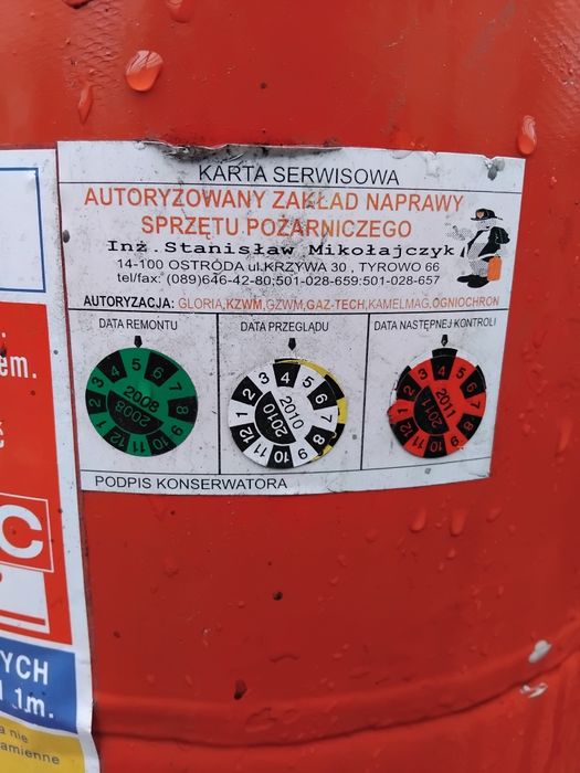 Gaśnica przewozna proszkowa 25kg agregat proszkowy AP-25 BC