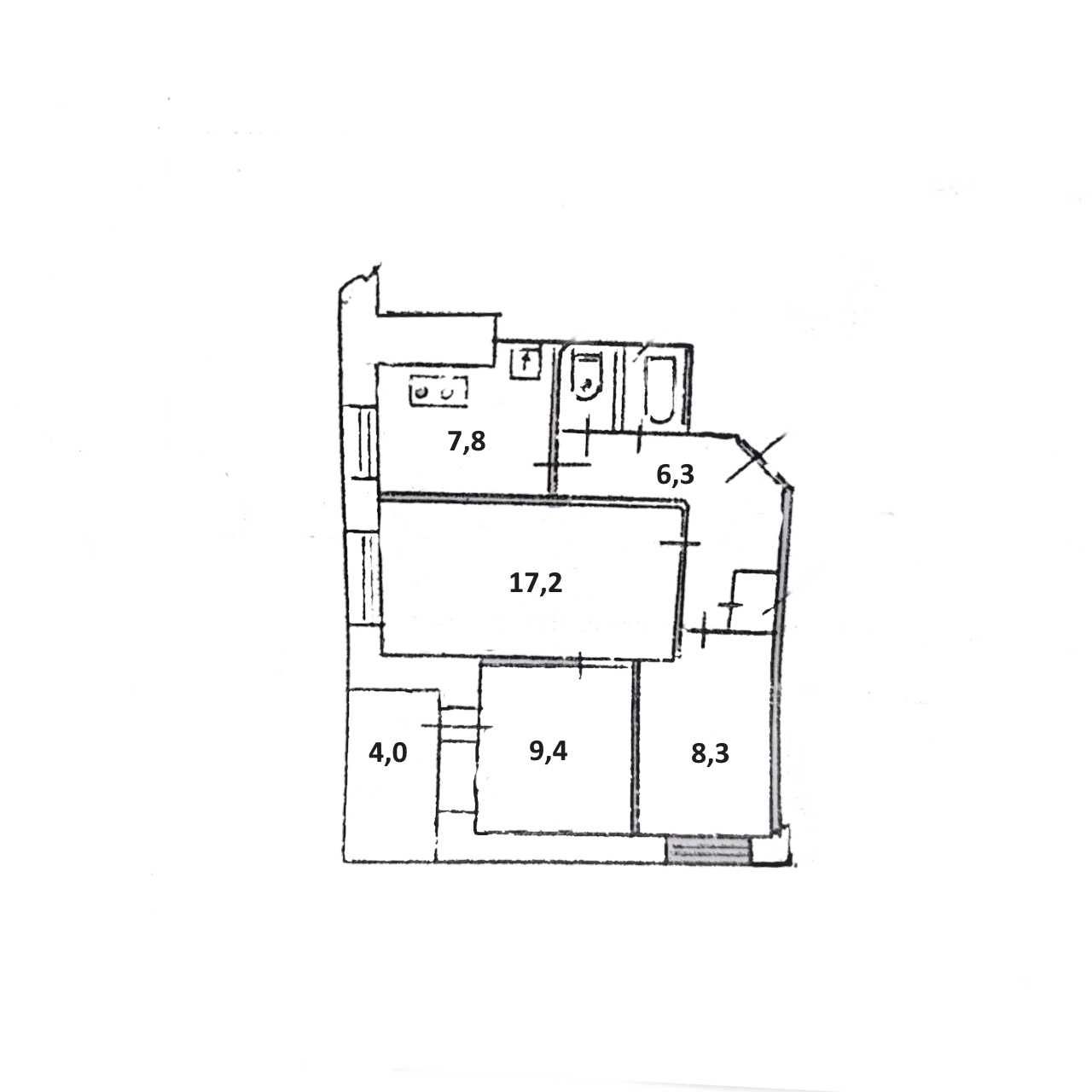 Продам 3х комнатную по цене 2-х комнатной квартиры