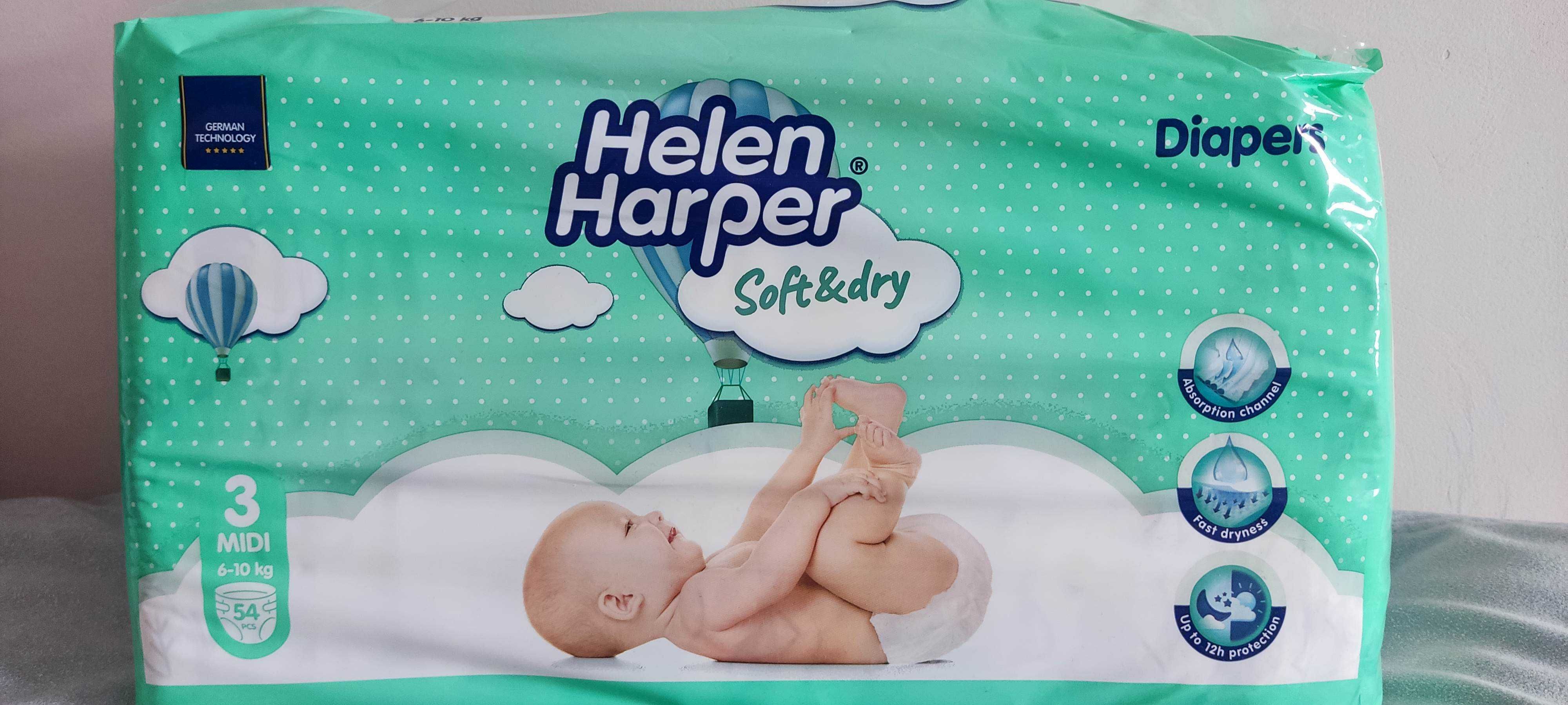 Подгузники памперси Helen Harper Soft&Dry New Midi (3) 6-10 кг 54 шт