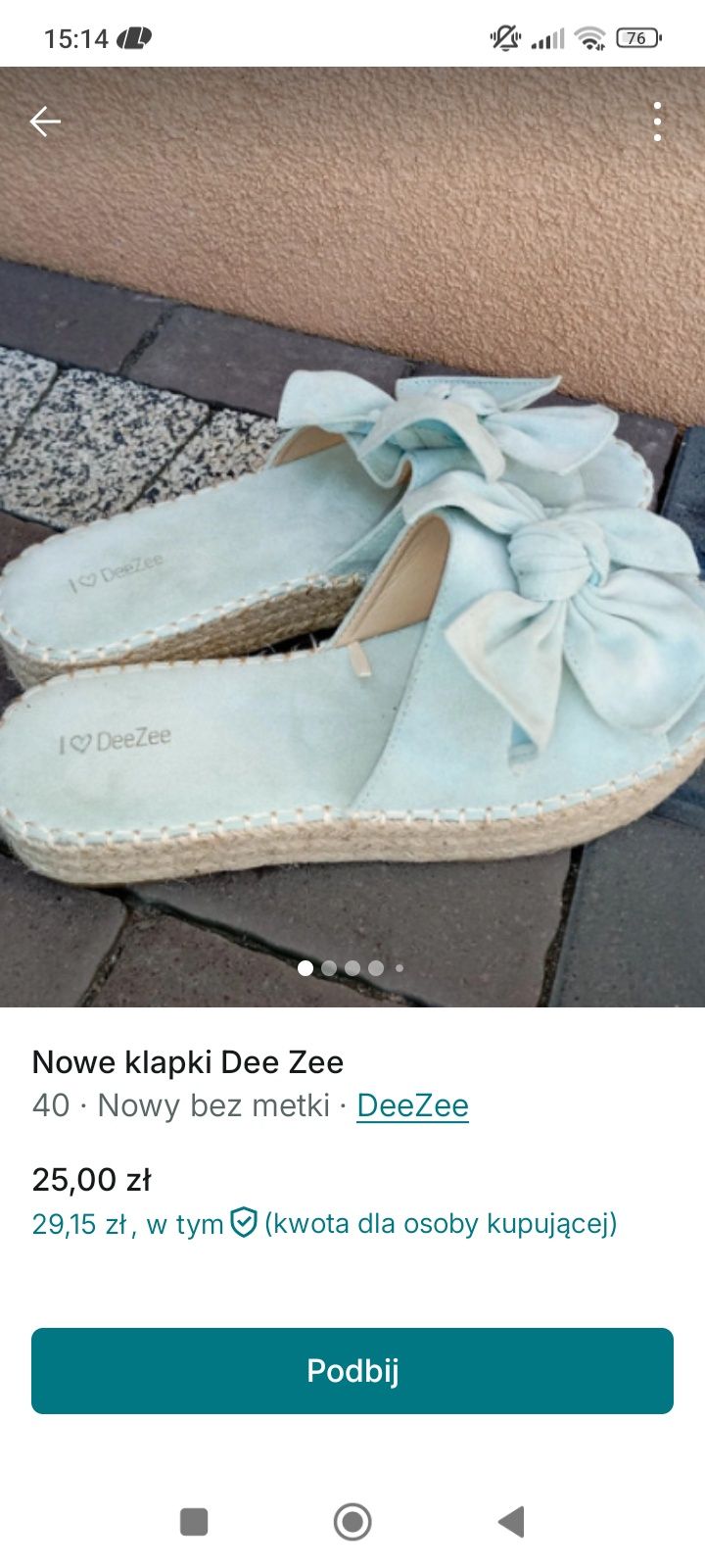 Klapki vinted.  Klapki