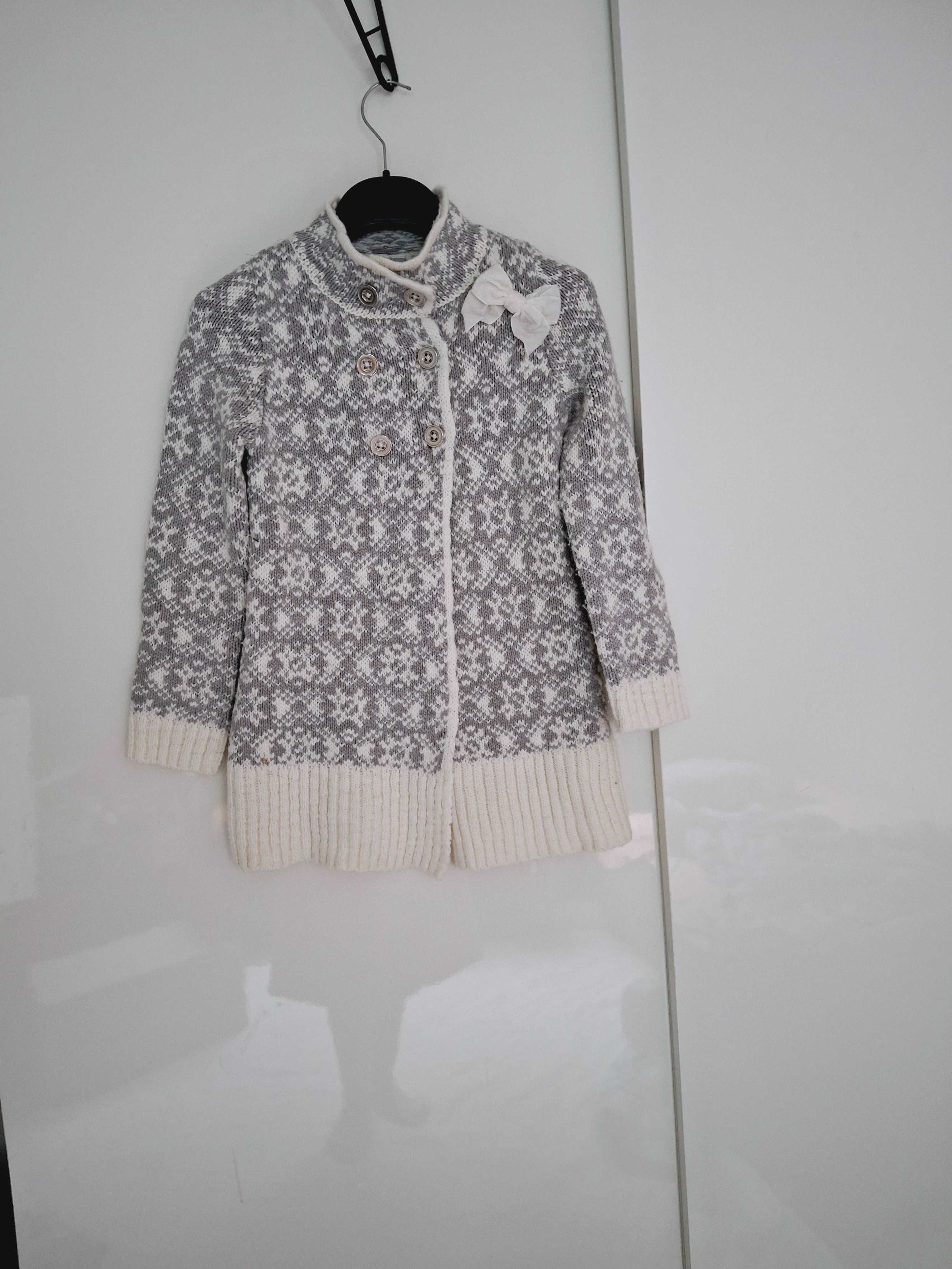 Sweter kardigan Tahari z ozdobną kokardką 7-8 lat 122-128 cm
