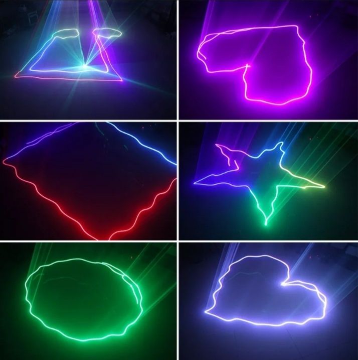 Oświetlenie imprezowe Prywatka Domówka Laser RGB Dymiarka Strobo
